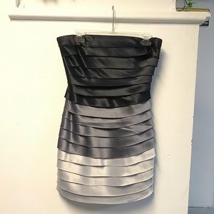 gradient party strapless dress